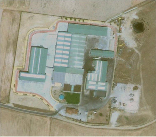 Plano aéreo del centro de tratamiento de residuos Los Huertos