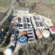 plano aéreo depuradora de aguas residuales