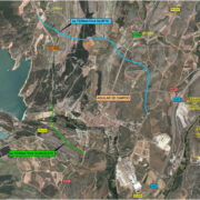 mapa estudio informativo de variante de población en de Aguilar de Campoo