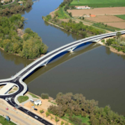 vista aérea del puente de los Poetas